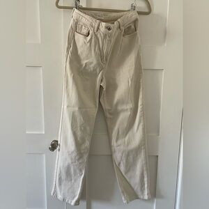Wilfred Cream High-Waisted Pants Size 4